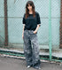 Wallpaper Print Barrel Jeans