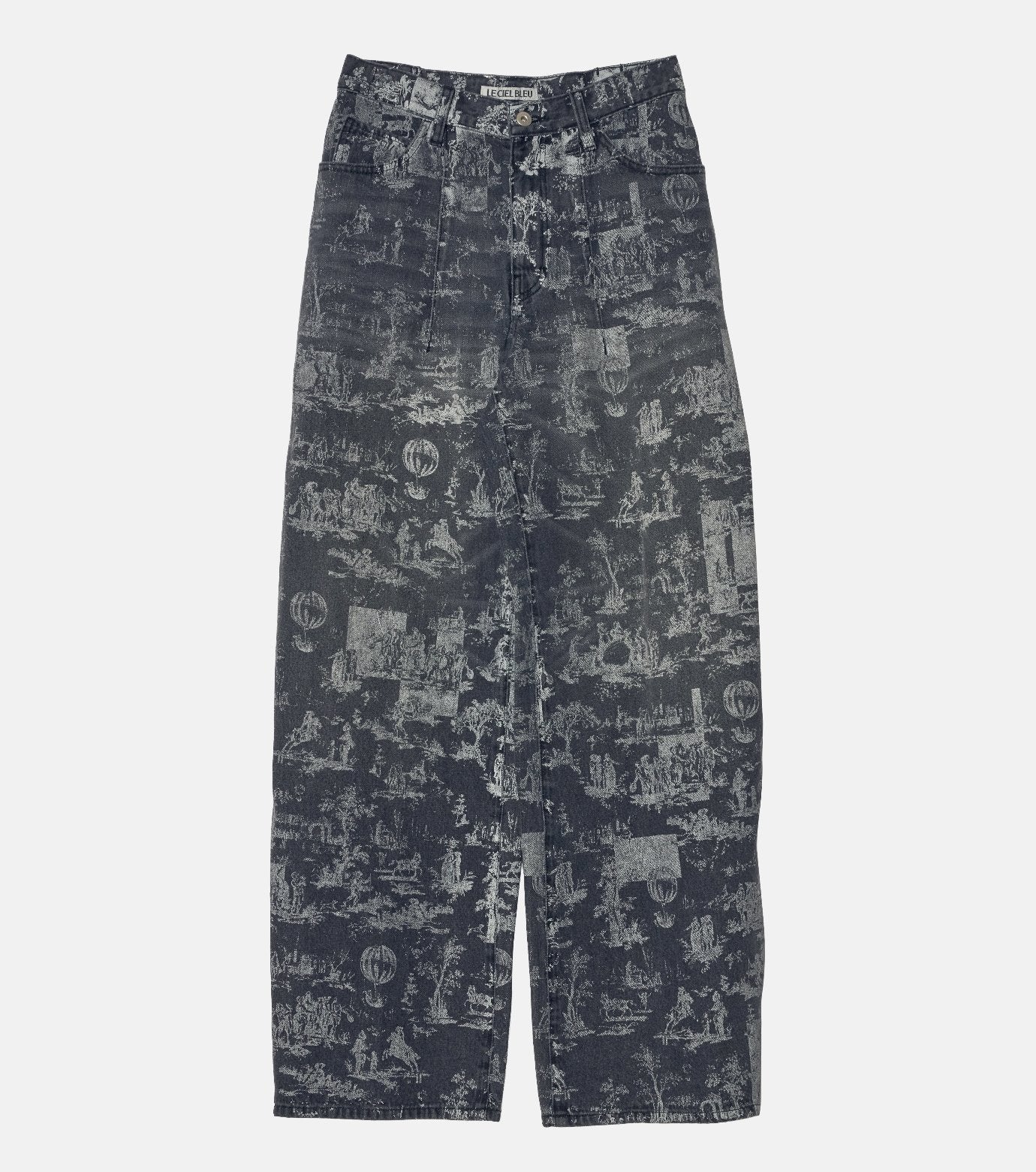 Wallpaper Print Barrel Jeans