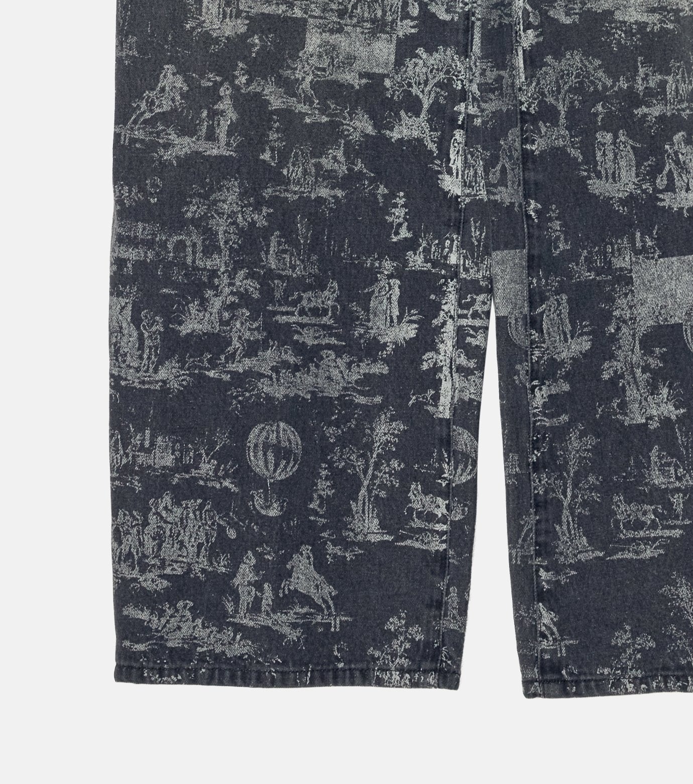 Wallpaper Print Barrel Jeans