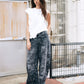 Wallpaper Print Barrel Jeans