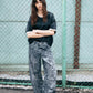 Wallpaper Print Barrel Jeans
