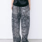 Wallpaper Print Barrel Jeans