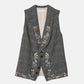 Jacquard Floral Embroidered Vest