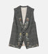 Jacquard Floral Embroidered Vest