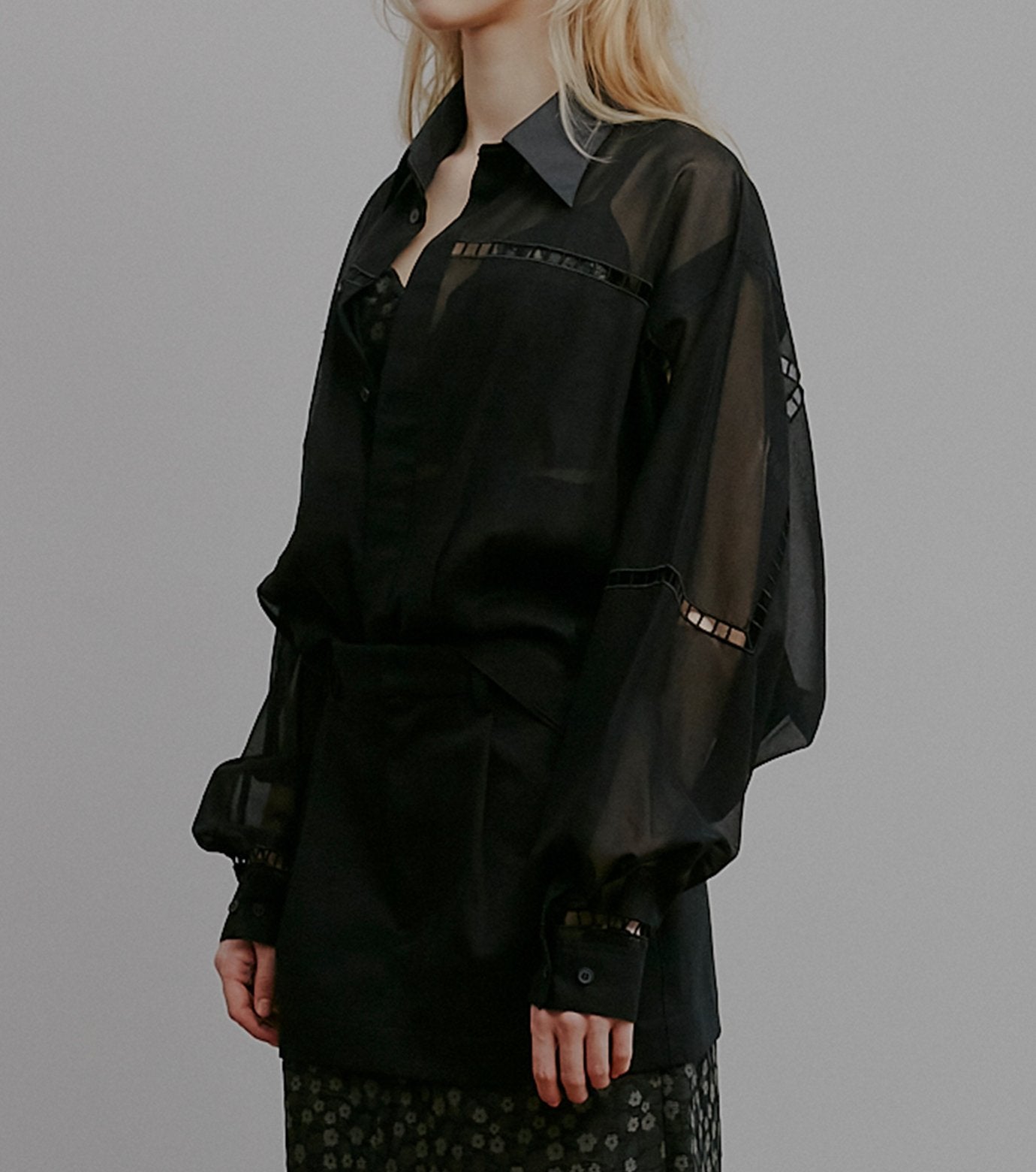 Sheer Shirt Blouson