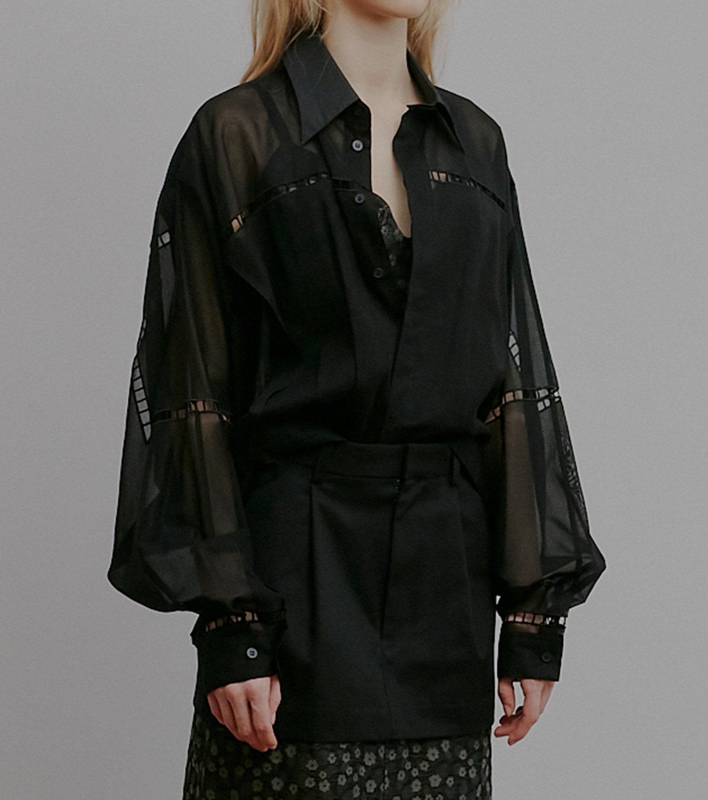Sheer Shirt Blouson