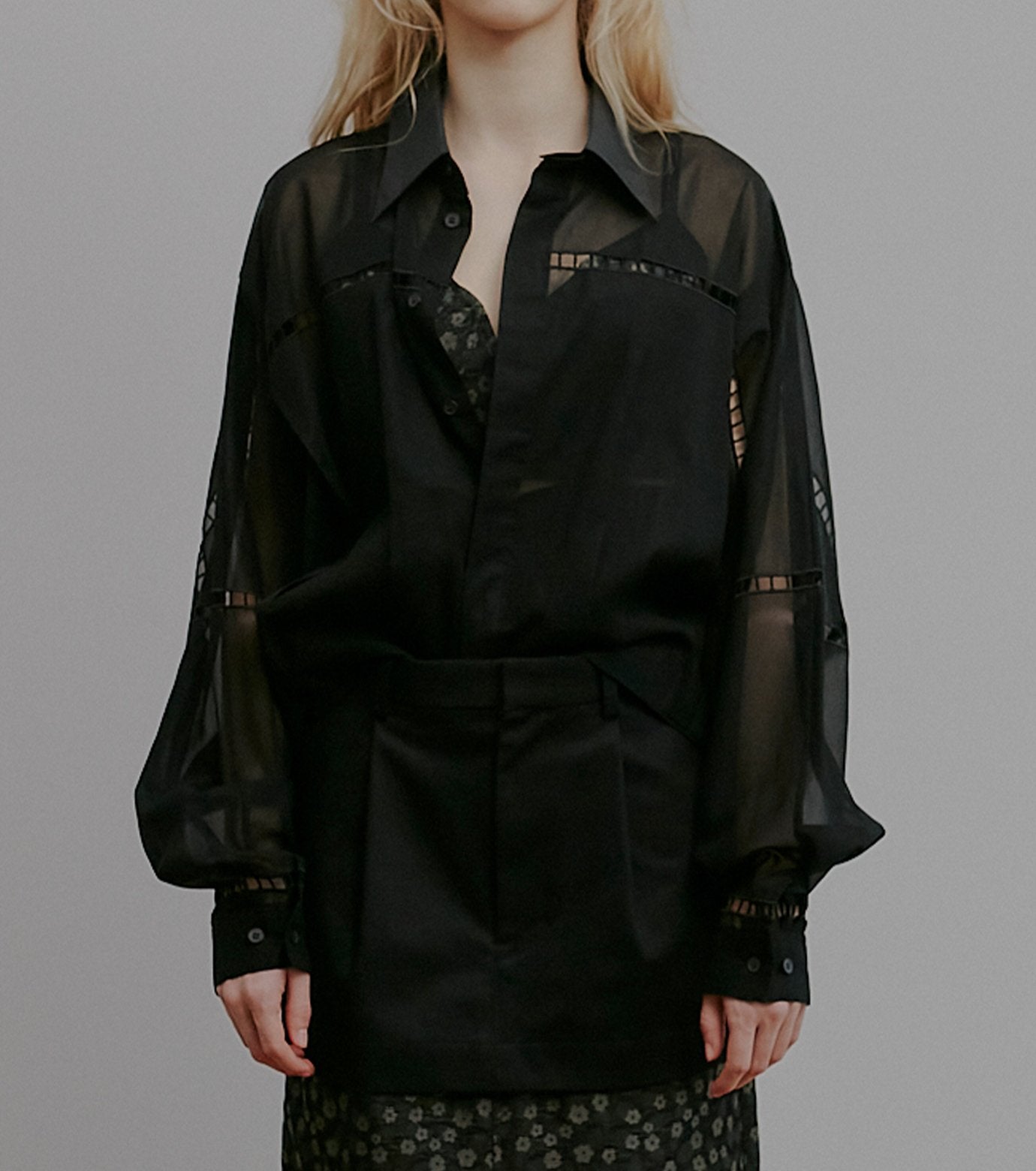 Sheer Shirt Blouson