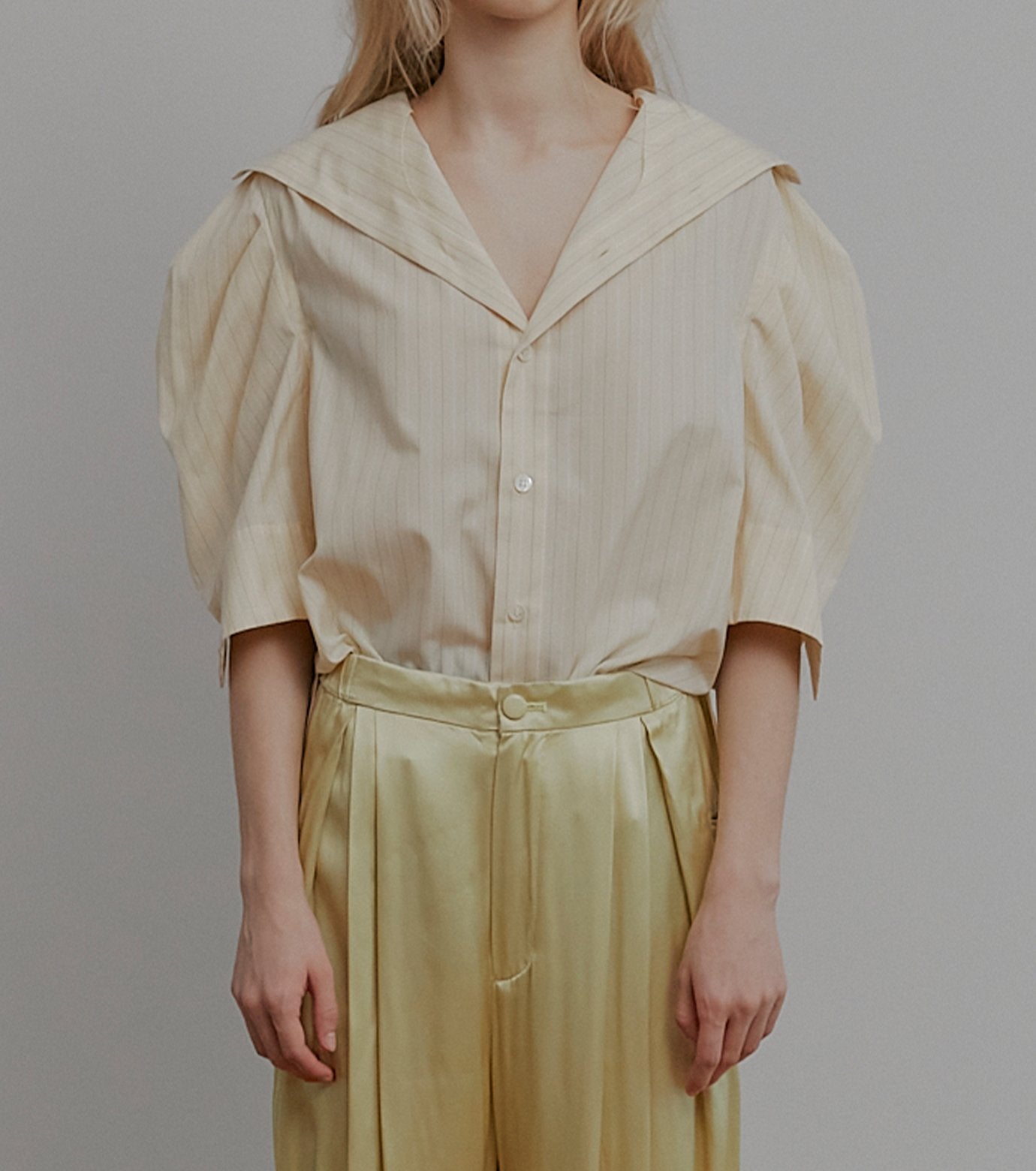 Tuck-Sleeve Short Sleeve Shirt