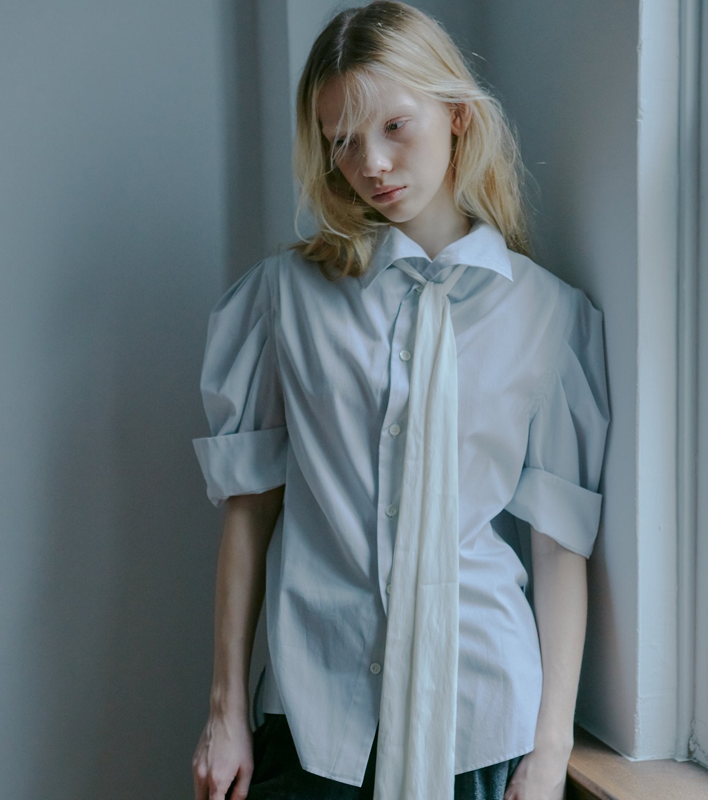 Tuck-Sleeve Short Sleeve Shirt