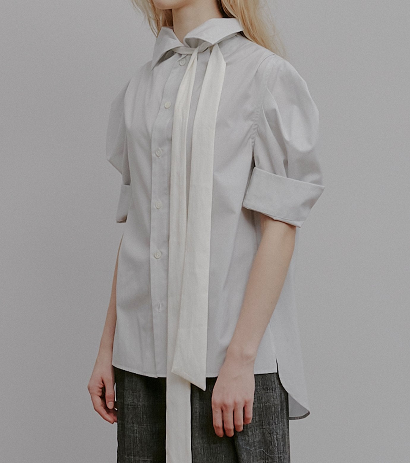 Tuck-Sleeve Short Sleeve Shirt