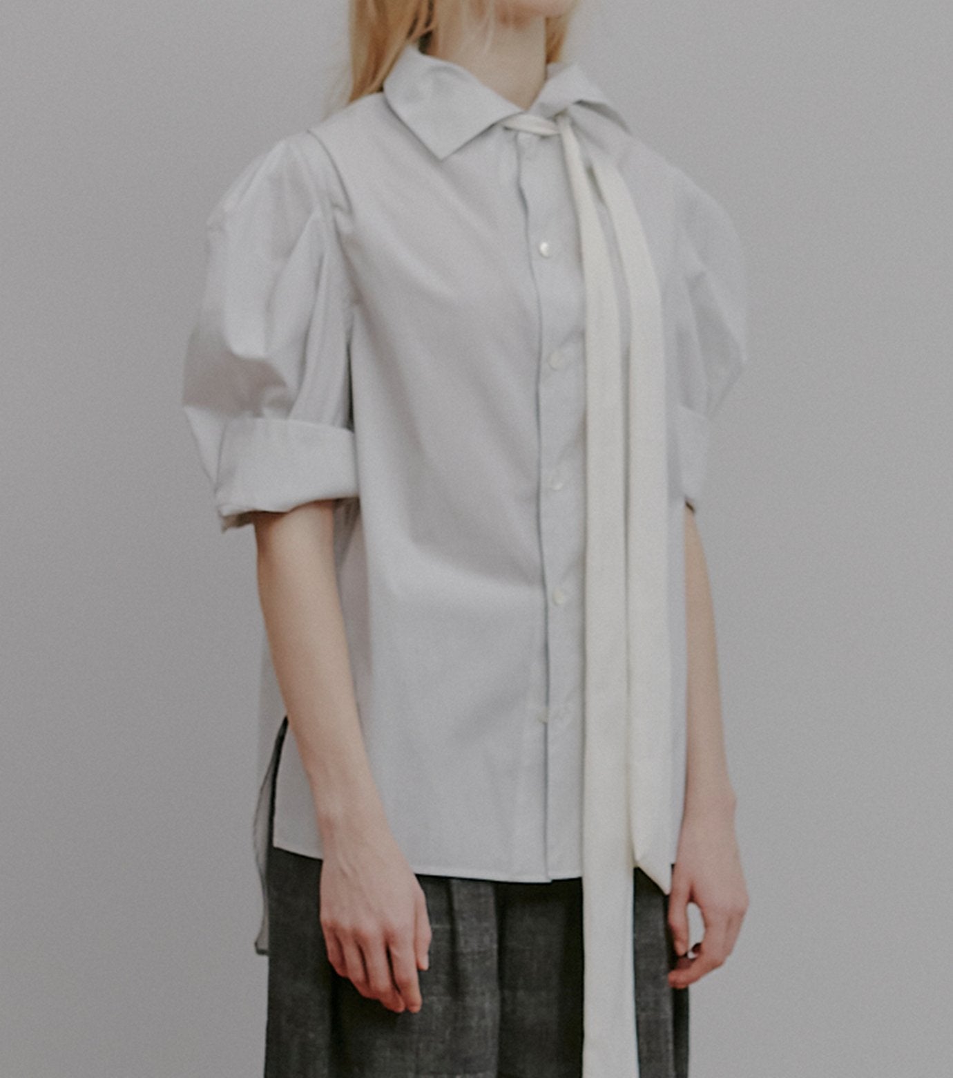 Tuck-Sleeve Short Sleeve Shirt