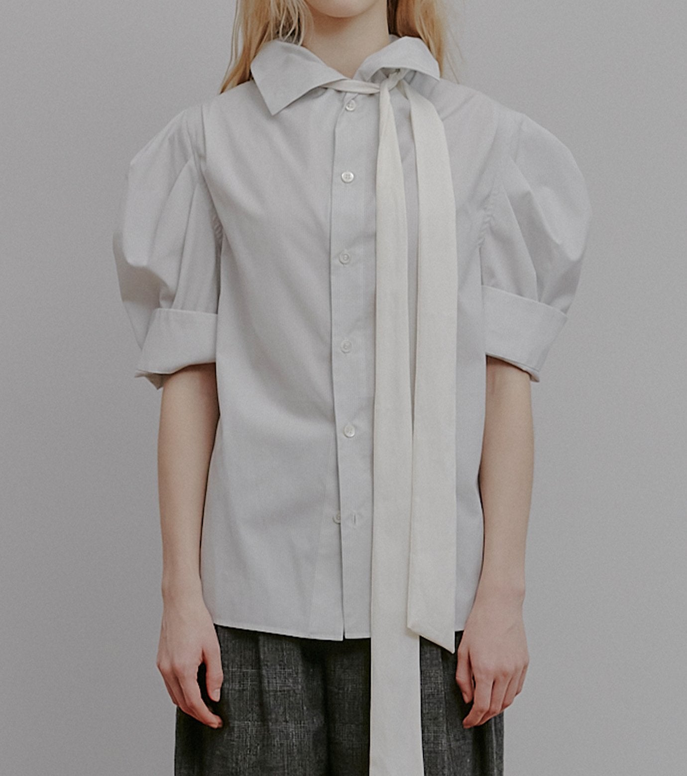 Tuck-Sleeve Short Sleeve Shirt
