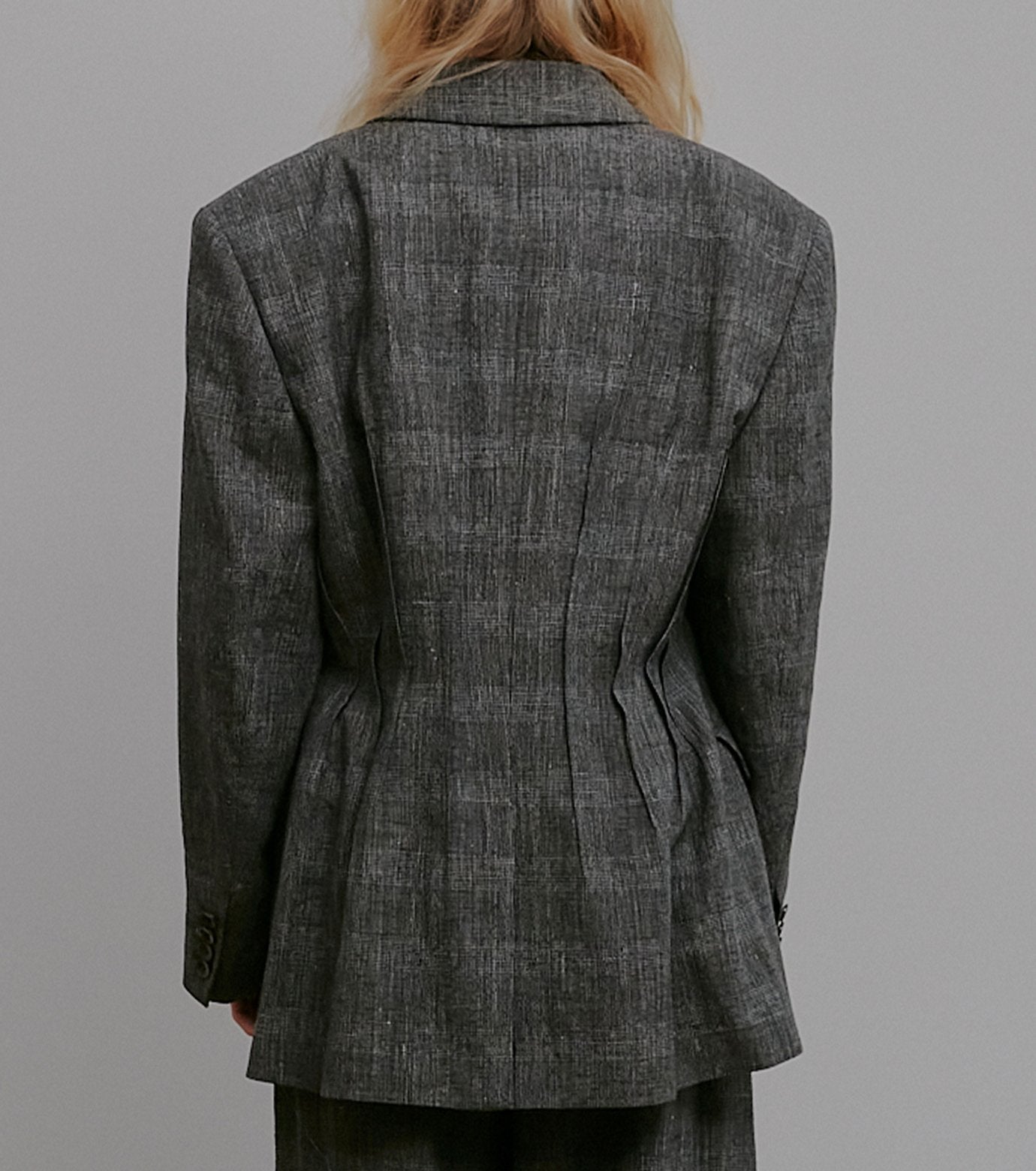 Jacquard Tuck-Detail Jacket