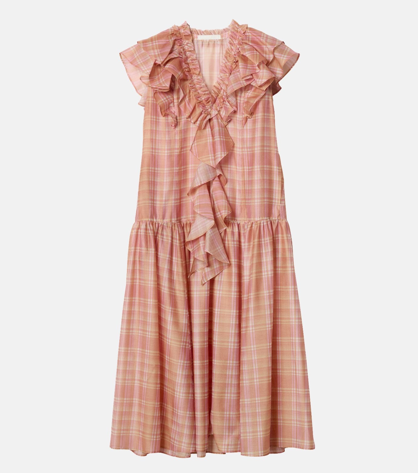 Plaid Print Maxi Dress