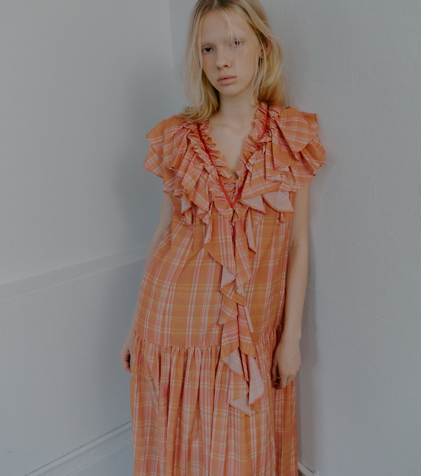 Plaid Print Maxi Dress