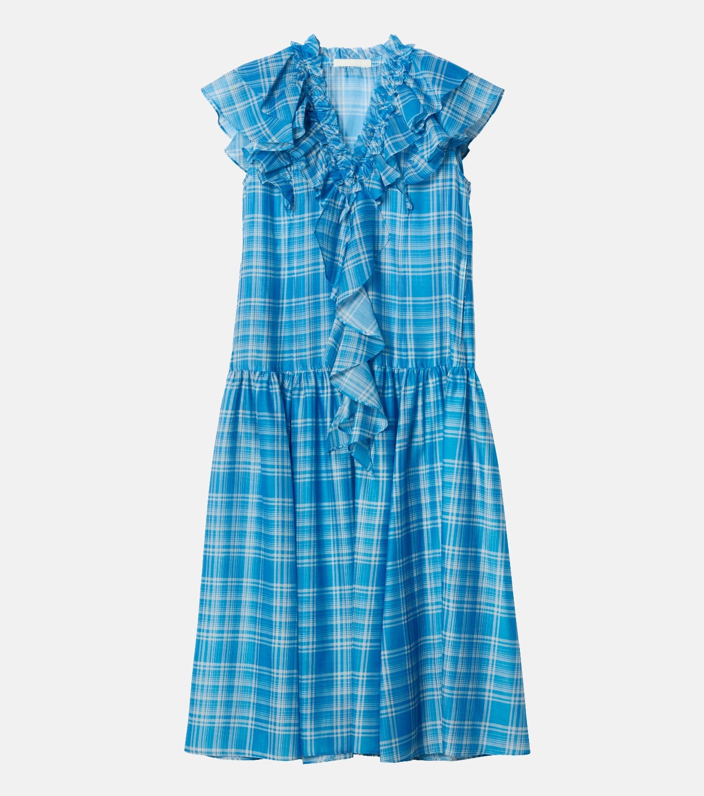 Plaid Print Maxi Dress