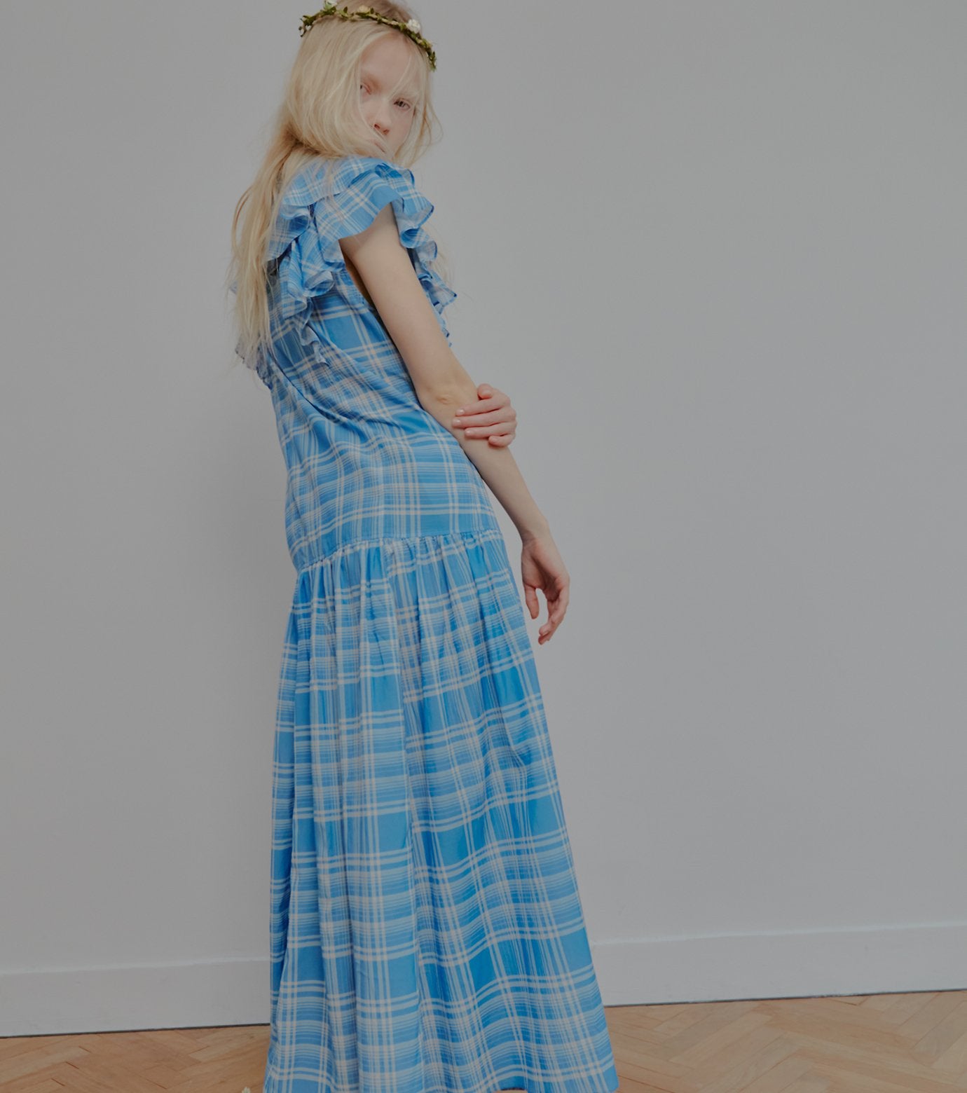 Plaid Print Maxi Dress