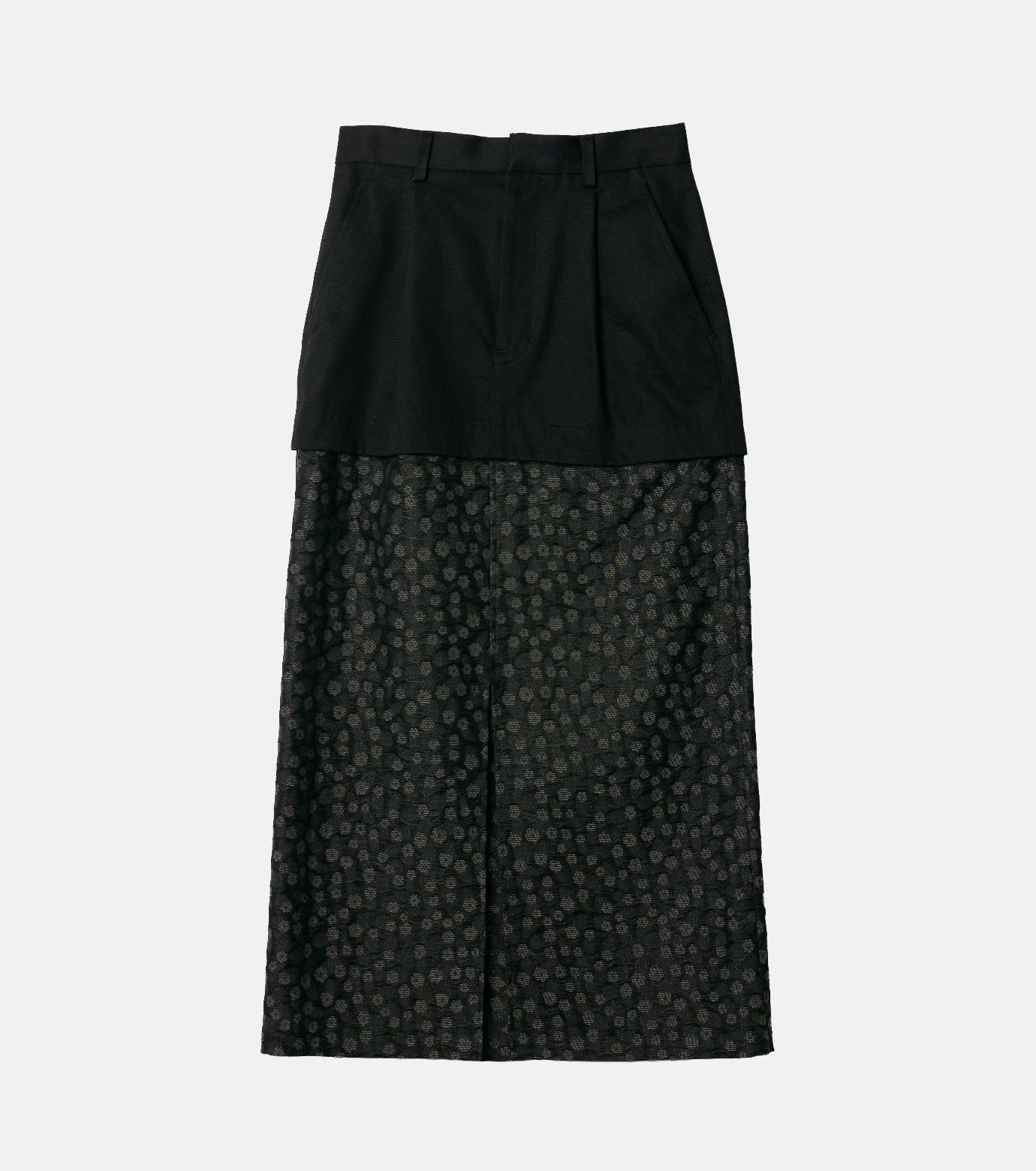 Floral Jacquard Layered Skirt
