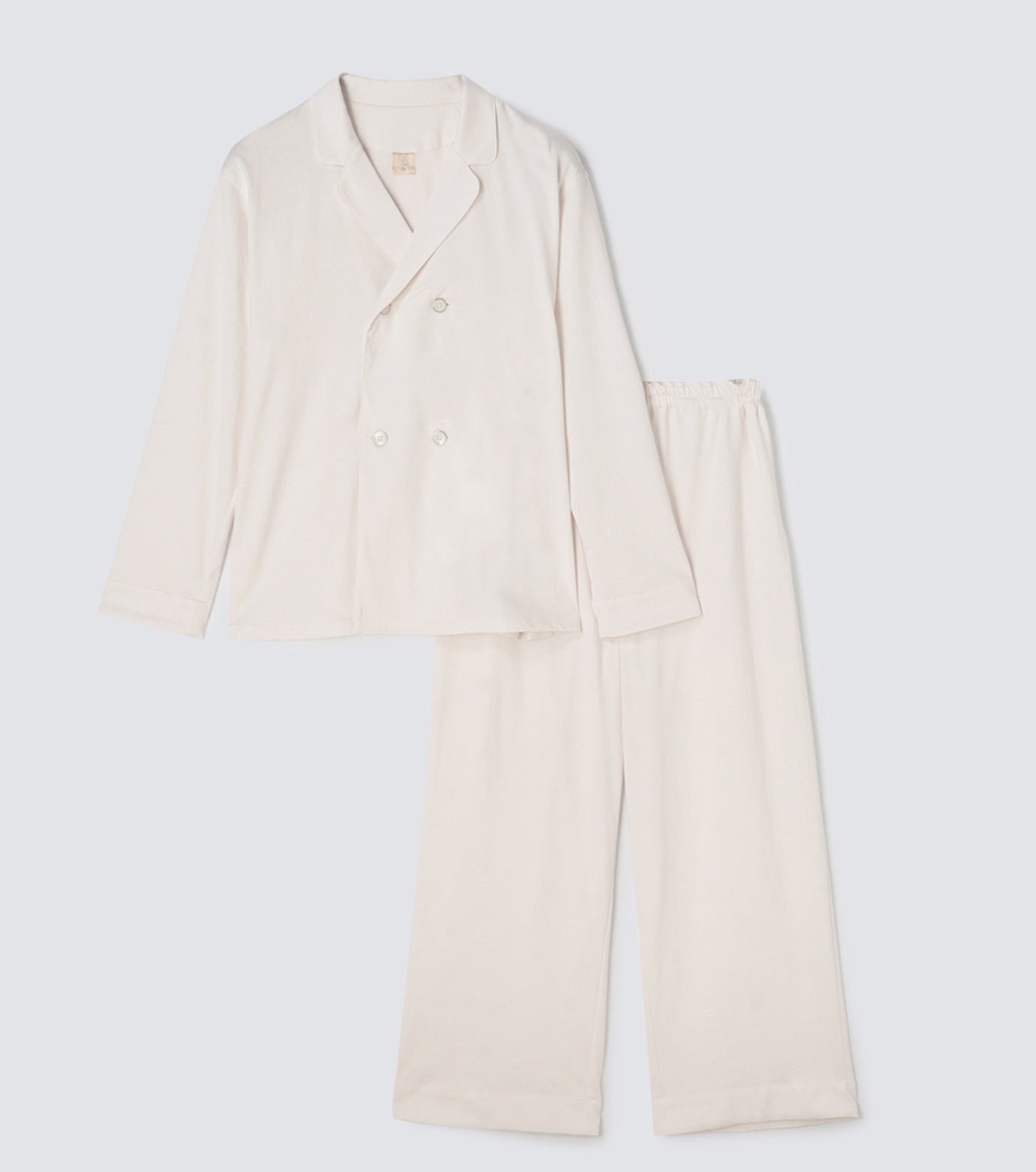 Royal Organic Cotton Double Button Pajamas Off-White