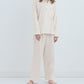 Royal Organic Cotton Double Button Pajamas Off-White