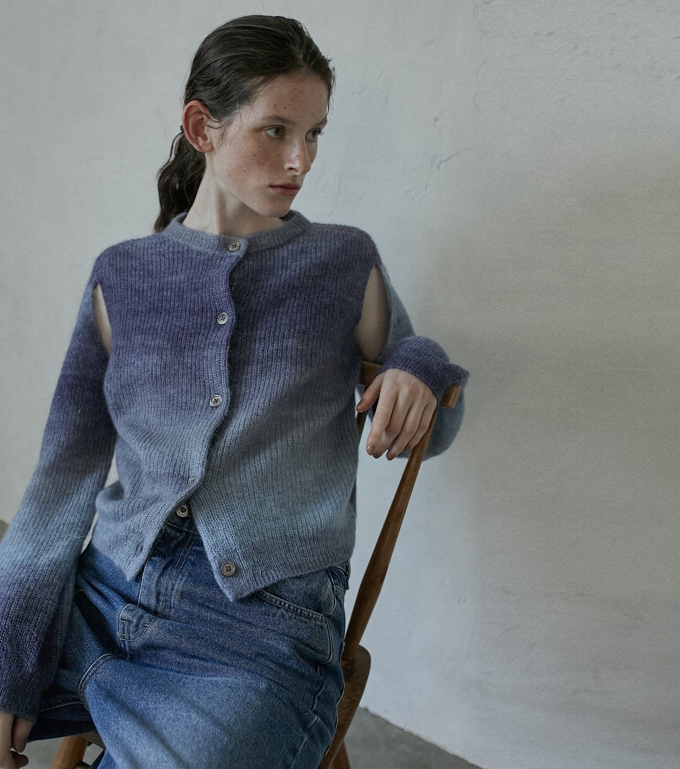 Gradation Mohair Cardigan