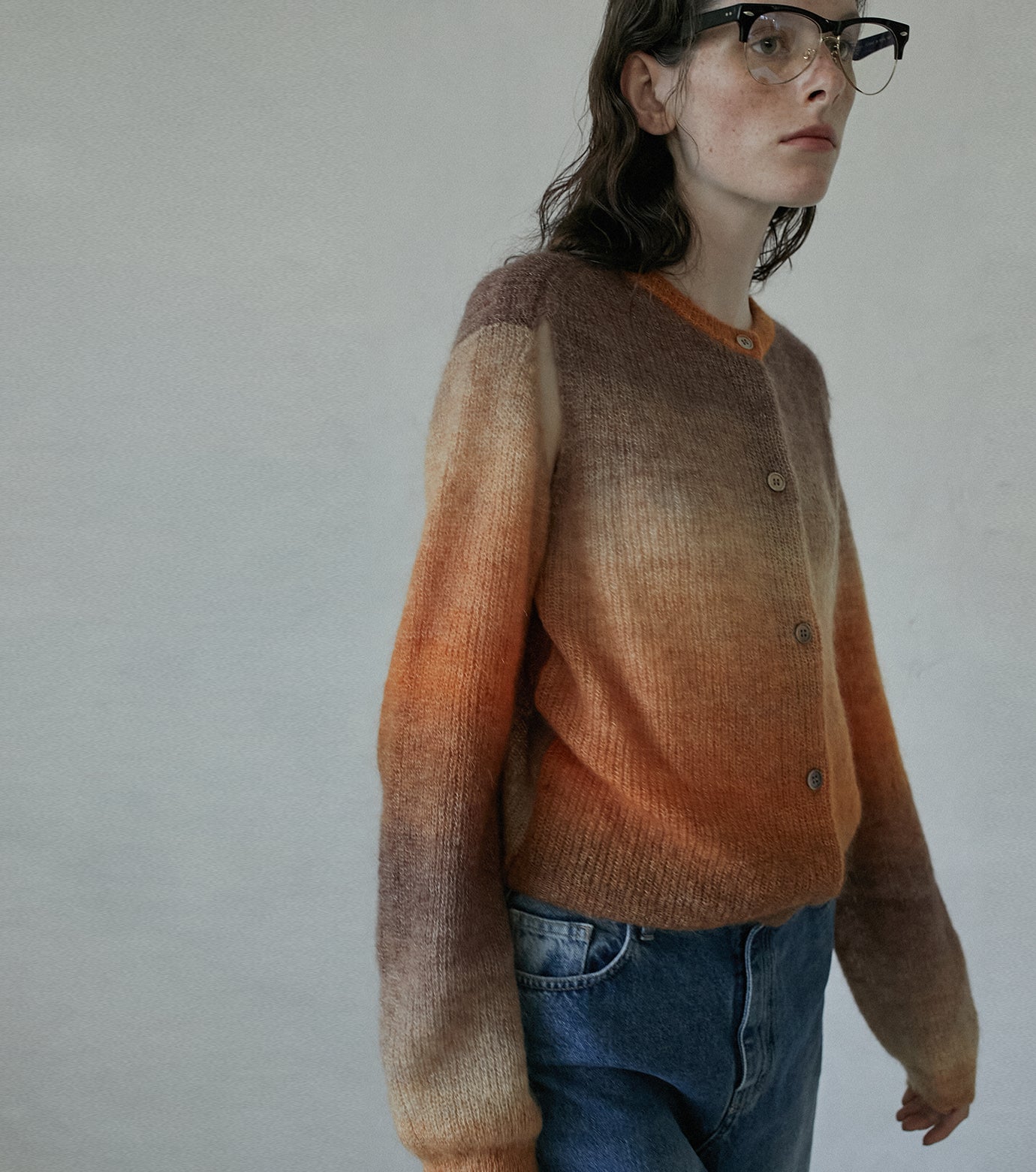 Gradation Mohair Cardigan