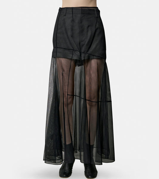 Sheer Bias Cut Skirt