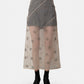 Sheer Spiral Midi Skirt Emb