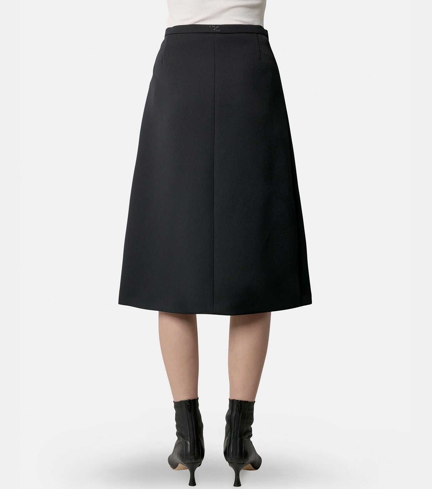 Tailored Zipped Twill Skirt