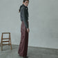 Asymmetry Leather Pants