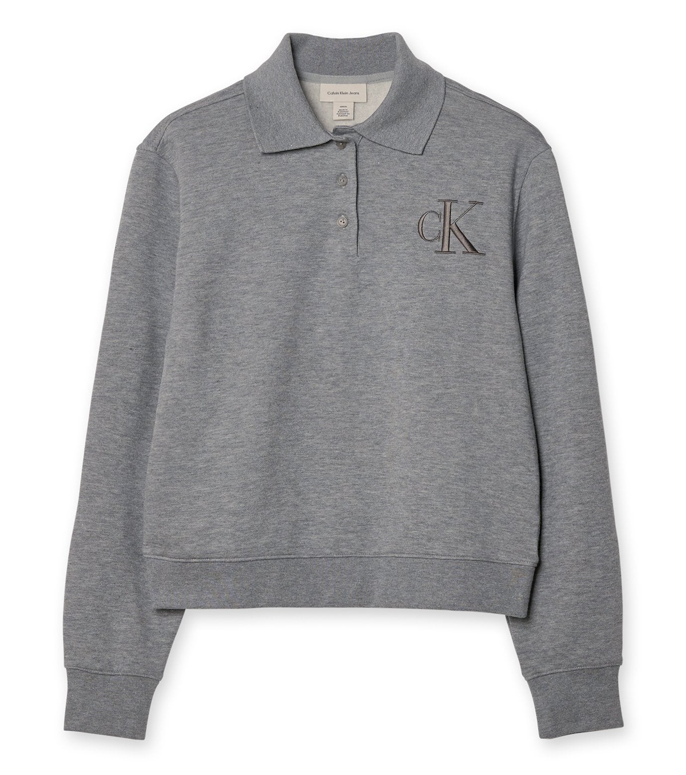COTTON MODAL FLEECE POLO SWEATSHIRT