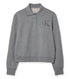 COTTON MODAL FLEECE POLO SWEATSHIRT