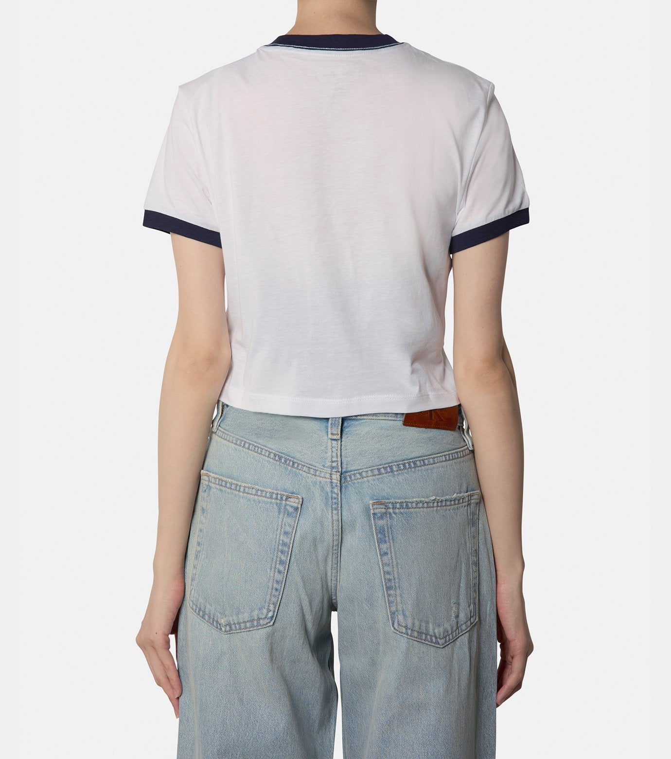 SS DRAPEY JERSEY CROP TEE