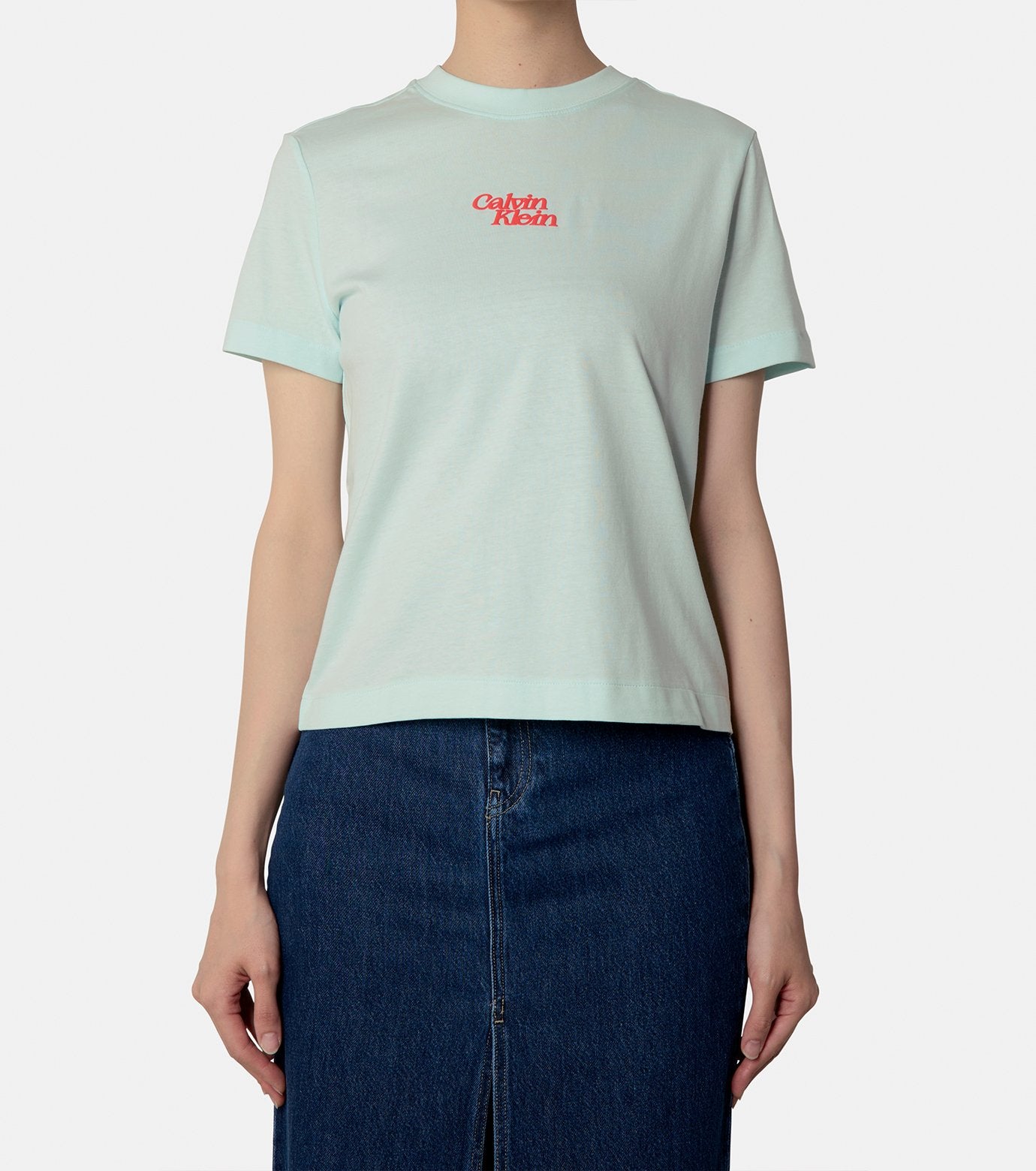 SS FLOCKED LOGO CREWNECK TEE
