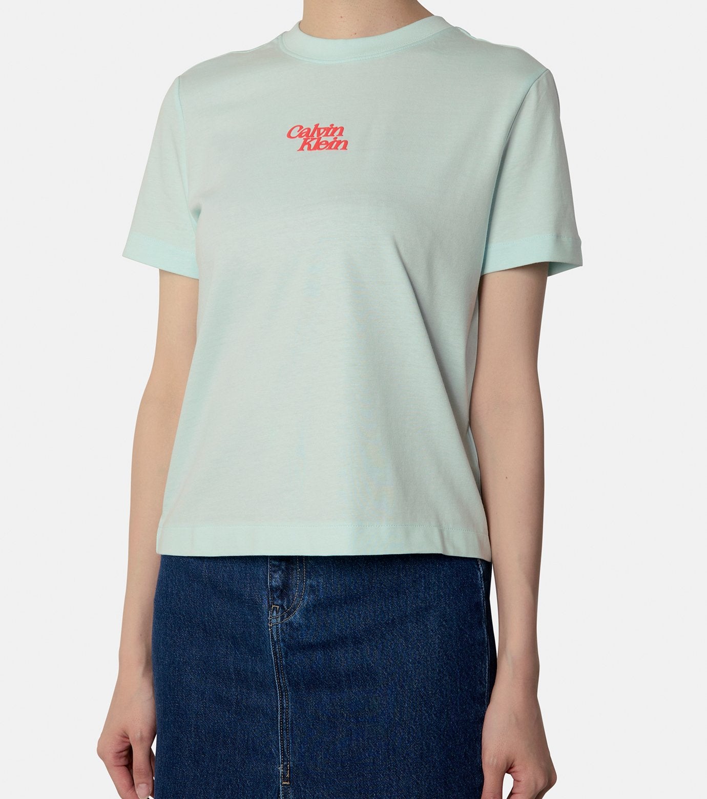 SS FLOCKED LOGO CREWNECK TEE