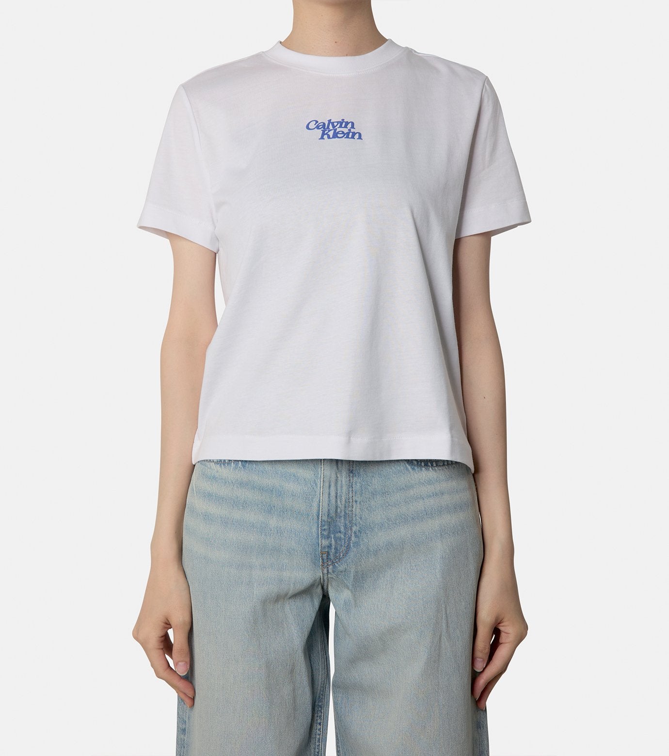 SS FLOCKED LOGO CREWNECK TEE