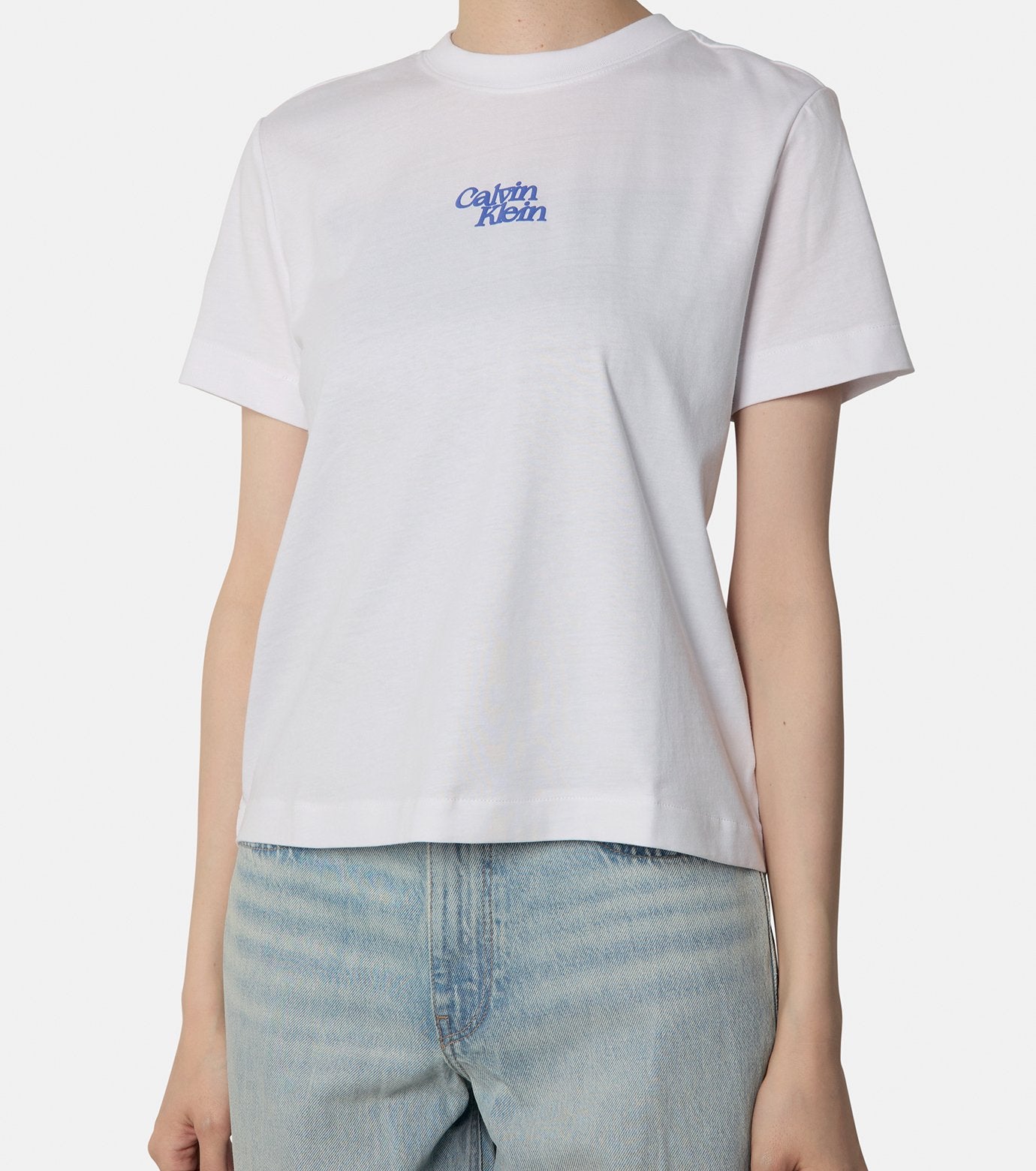 SS FLOCKED LOGO CREWNECK TEE