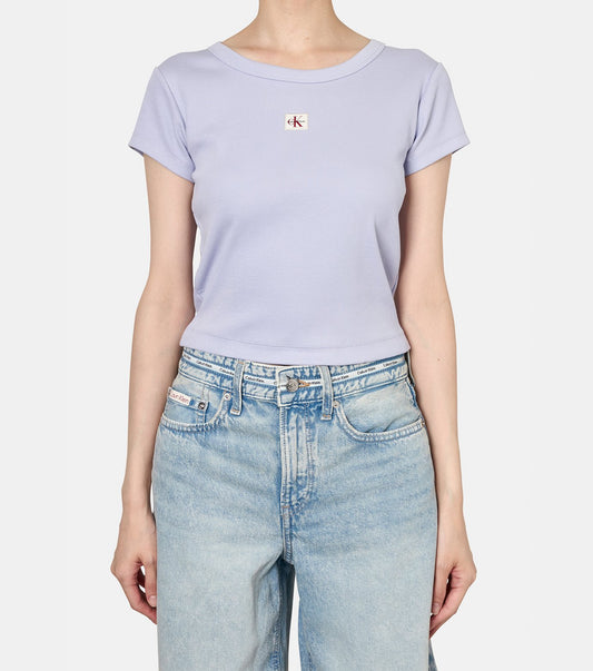 WOVEN LABEL 2X2 BABY RIB BABY TEE