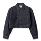 ARTICULATED DENIM JACKET RESIN RINSE