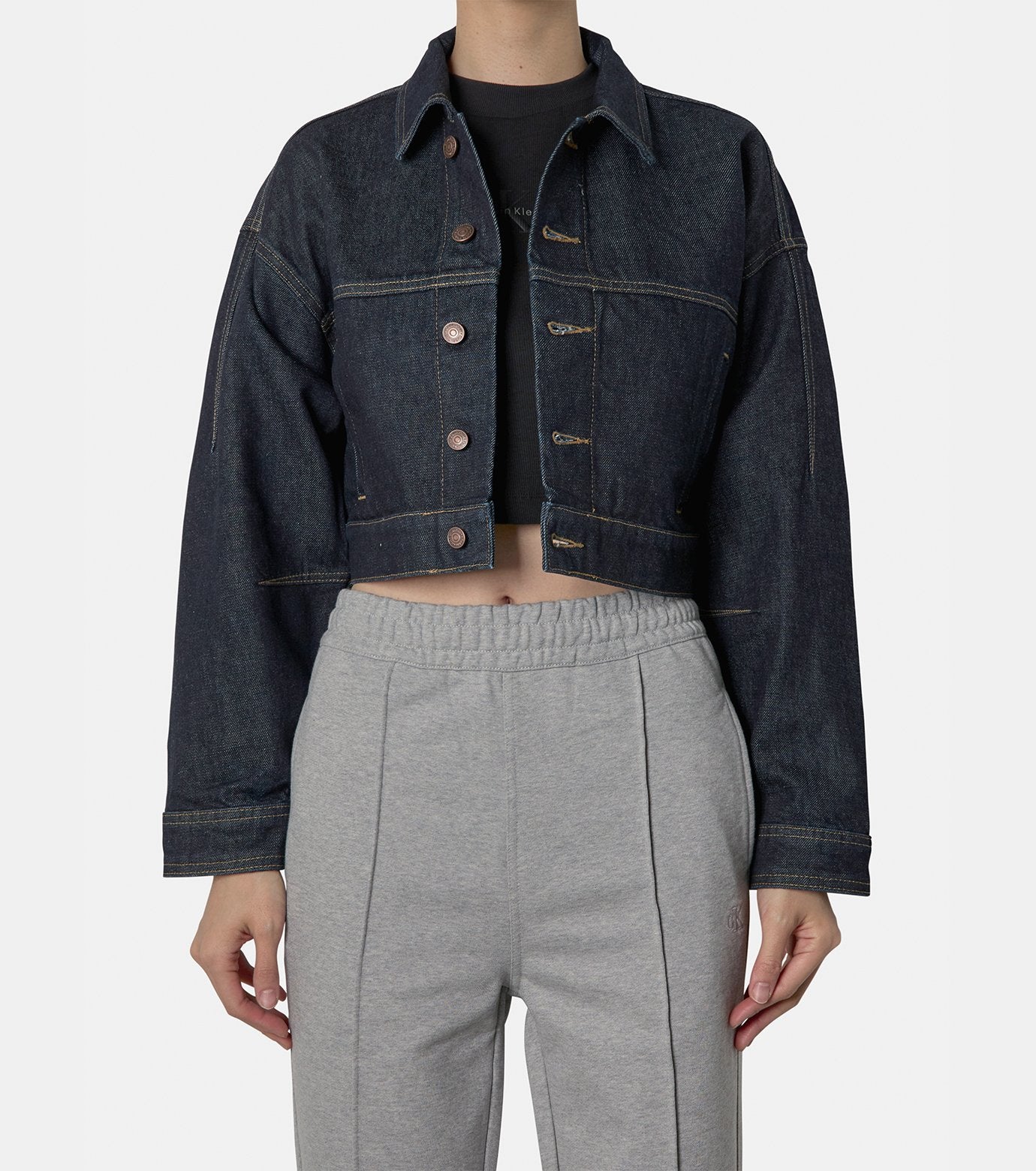 ARTICULATED DENIM JACKET RESIN RINSE