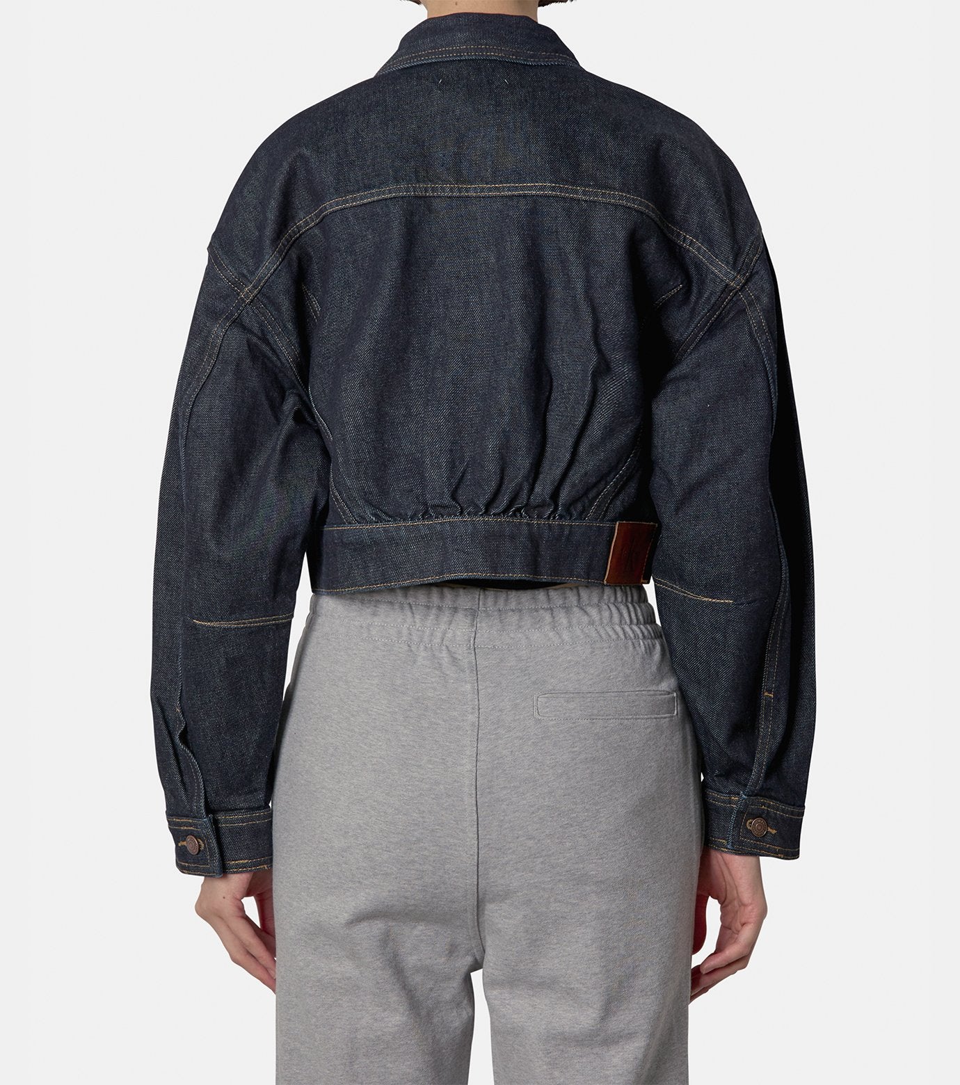 ARTICULATED DENIM JACKET RESIN RINSE