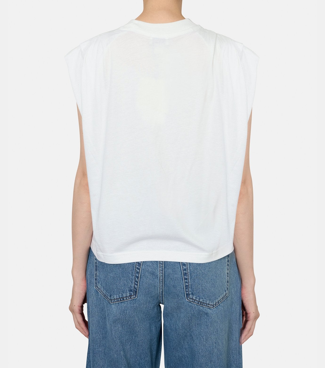 SL MONOLOGO PLEATED SHOULDER CREW T