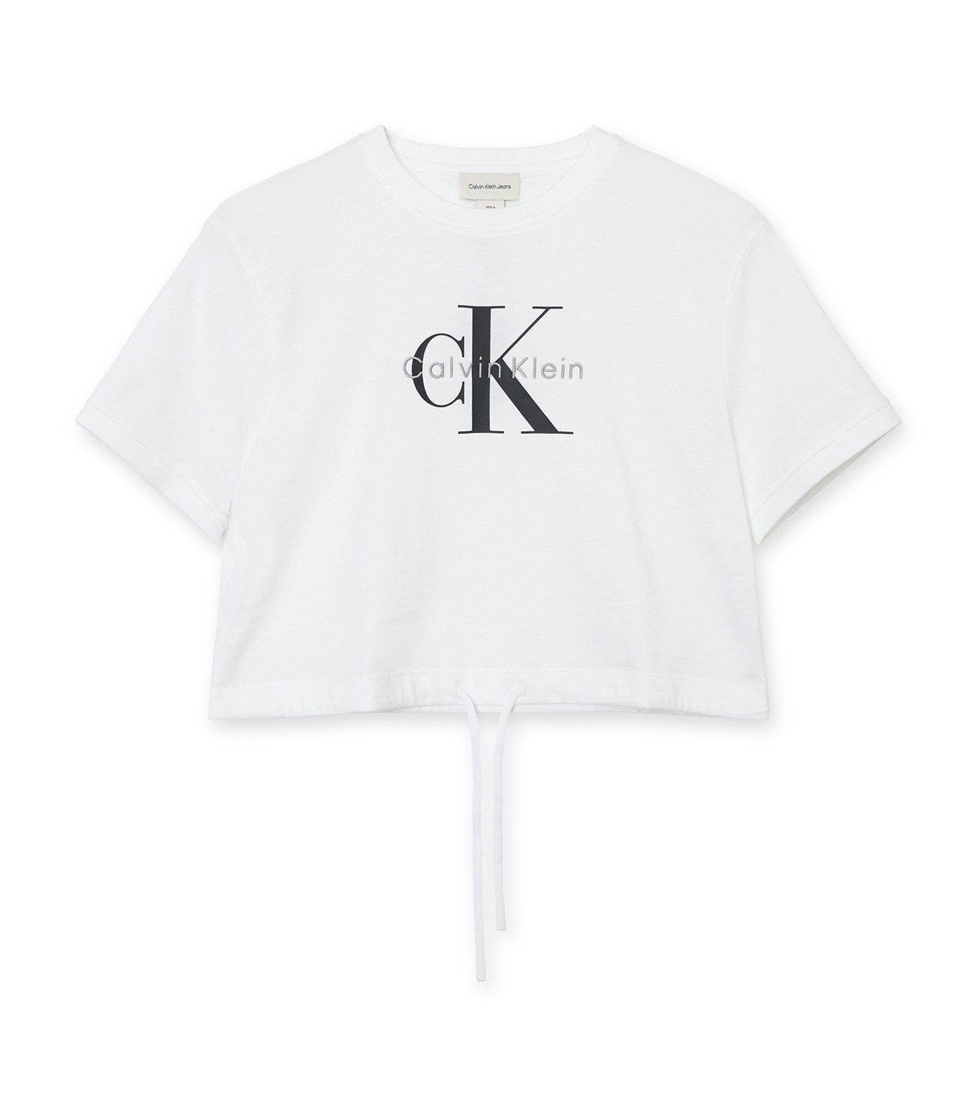 SS MONOLOGO CROPPED TIE TEE