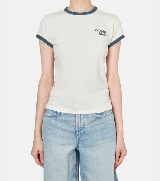 SS SLIM LOGO RINGER TEE