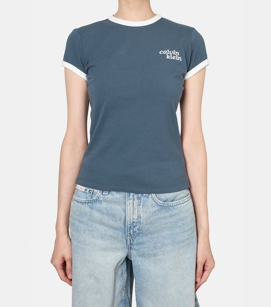 SS SLIM LOGO RINGER TEE