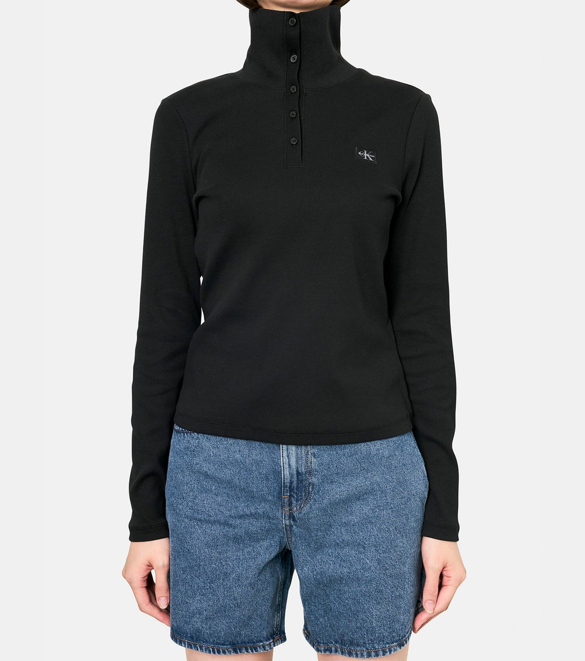 LS WVN LABEL TNECK HENLEY