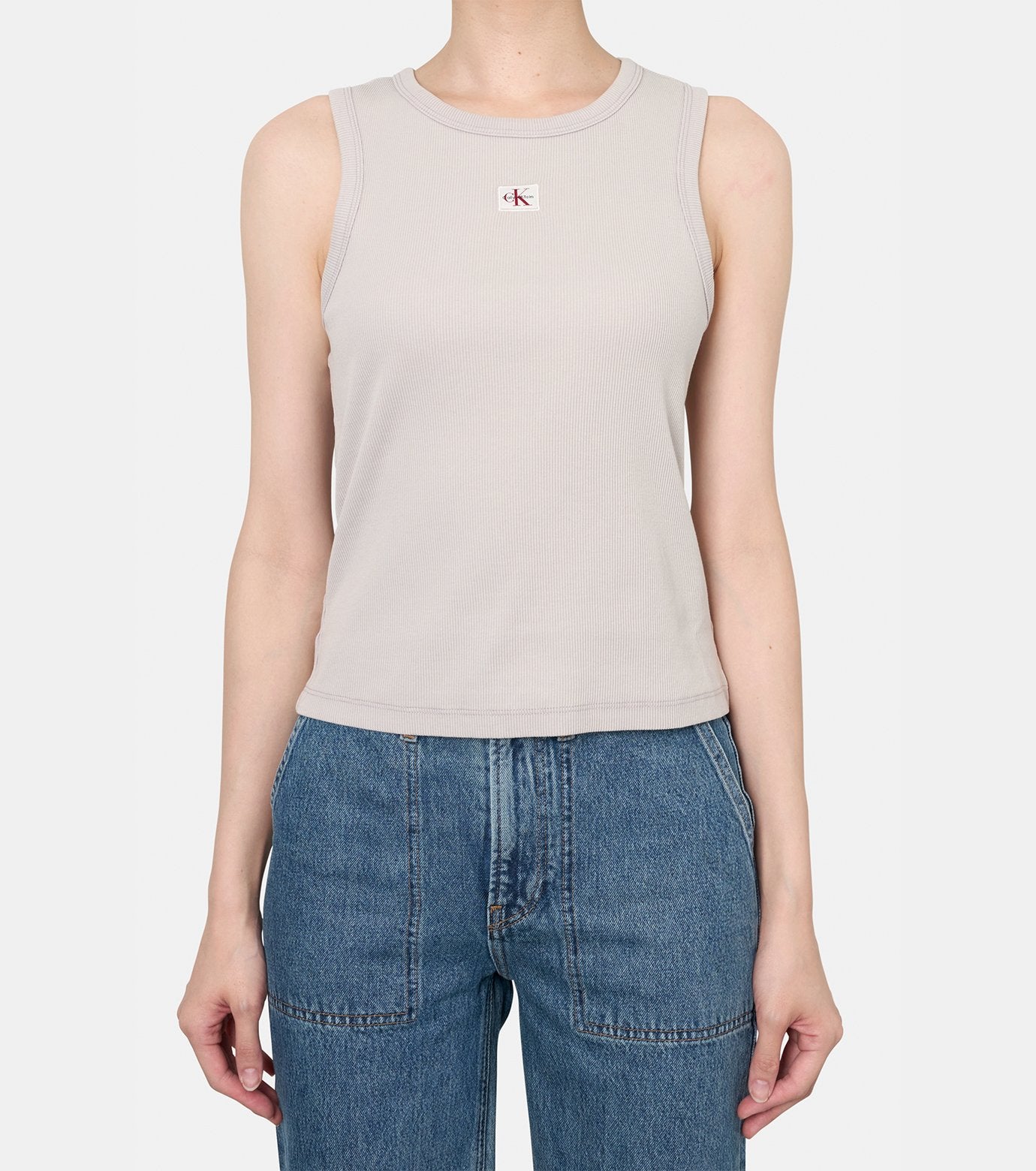 SL WOVEN LABEL TANK - WASHED