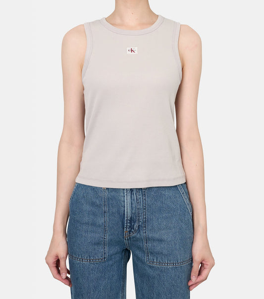 SL WOVEN LABEL TANK - WASHED