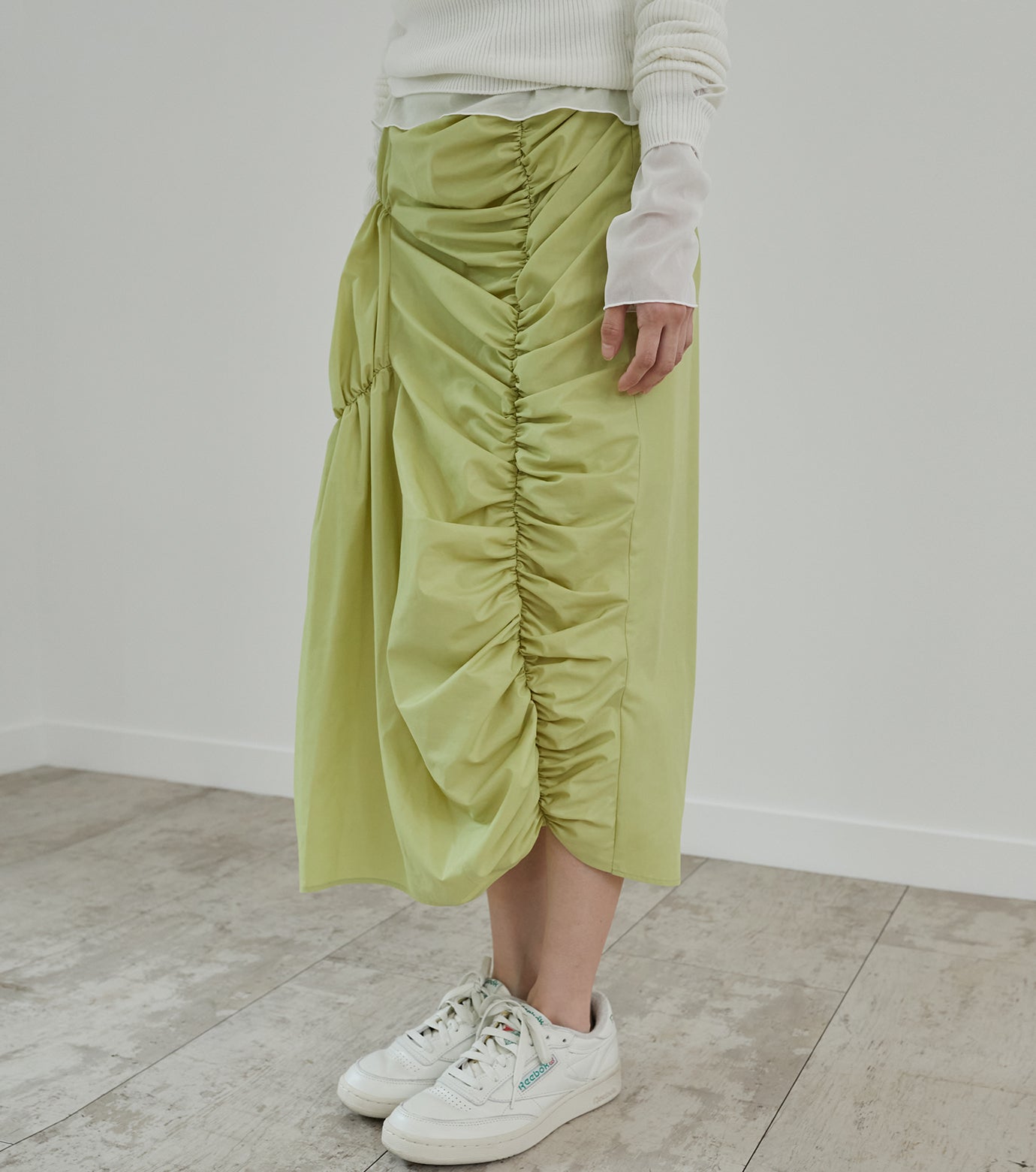 Shirring Taffeta Skirt