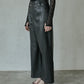 Asymmetry Leather Pants